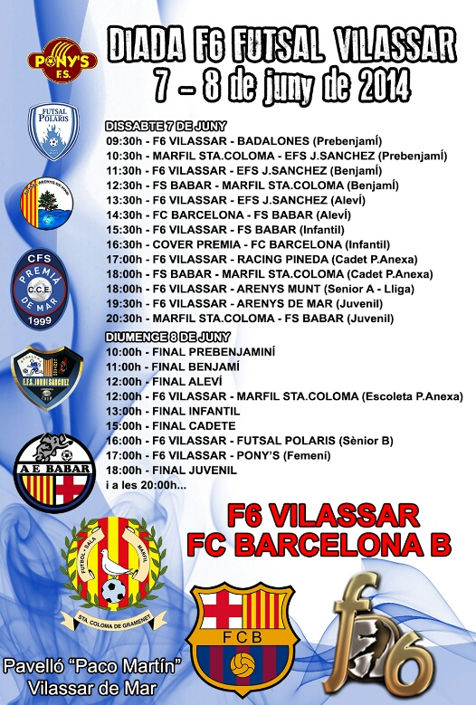 TORNEIG F6 FUTSAL VILASSAR DE MAR